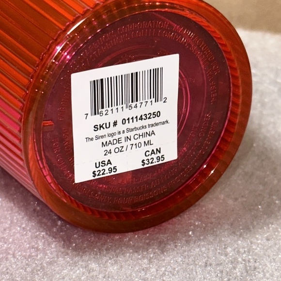 NWT 2023 Starbucks Coffee Summer Bright Barbie Pink 24oz Venti Cold Cup Tumbler - Picture 4 of 12